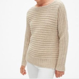 Gap Horizontal Boatneck Wool Blend Sweater